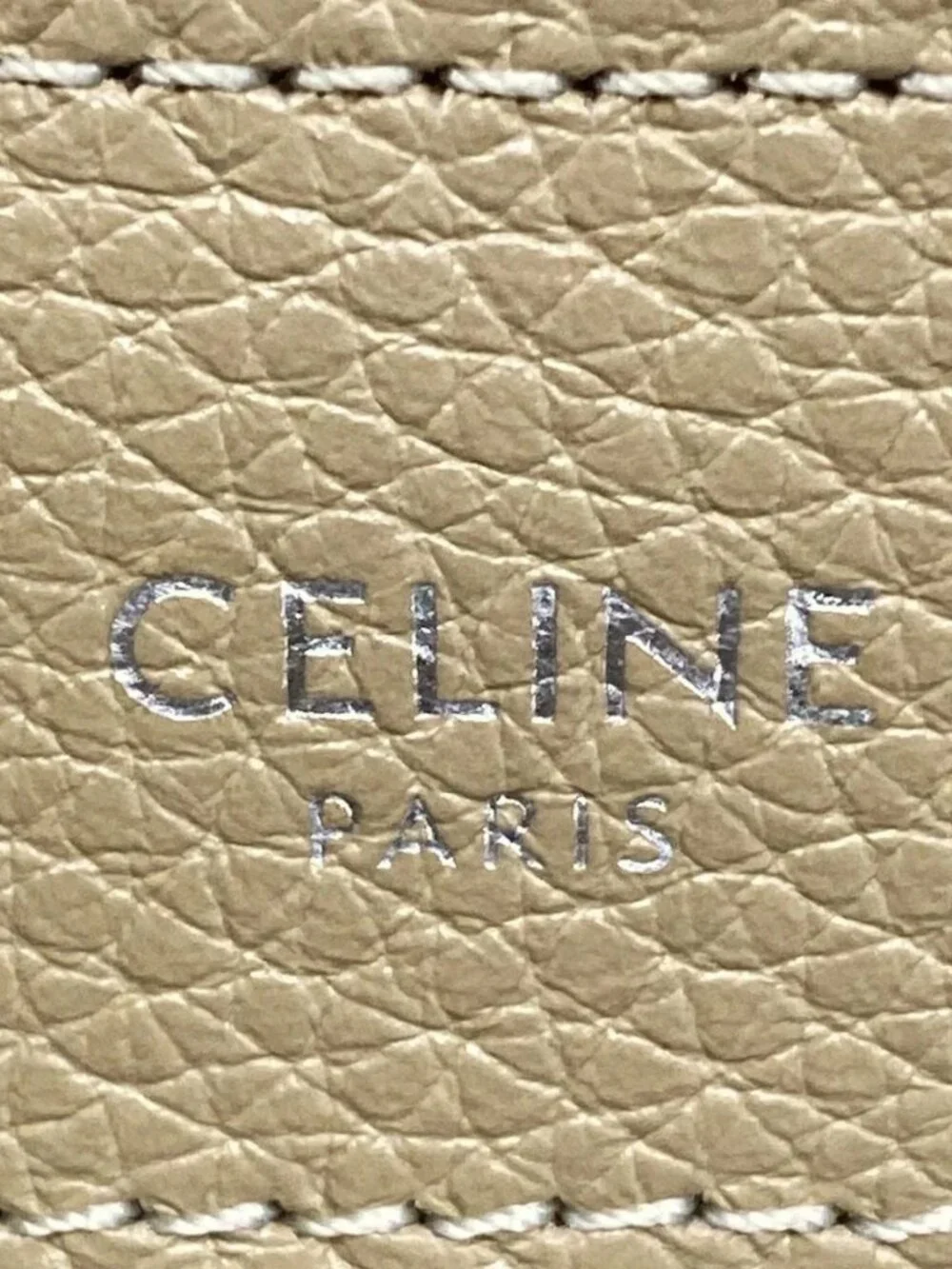 CELINE Luggage Nano Shopper Beige Drummed calfskin Handbag - Picture 7 of 15